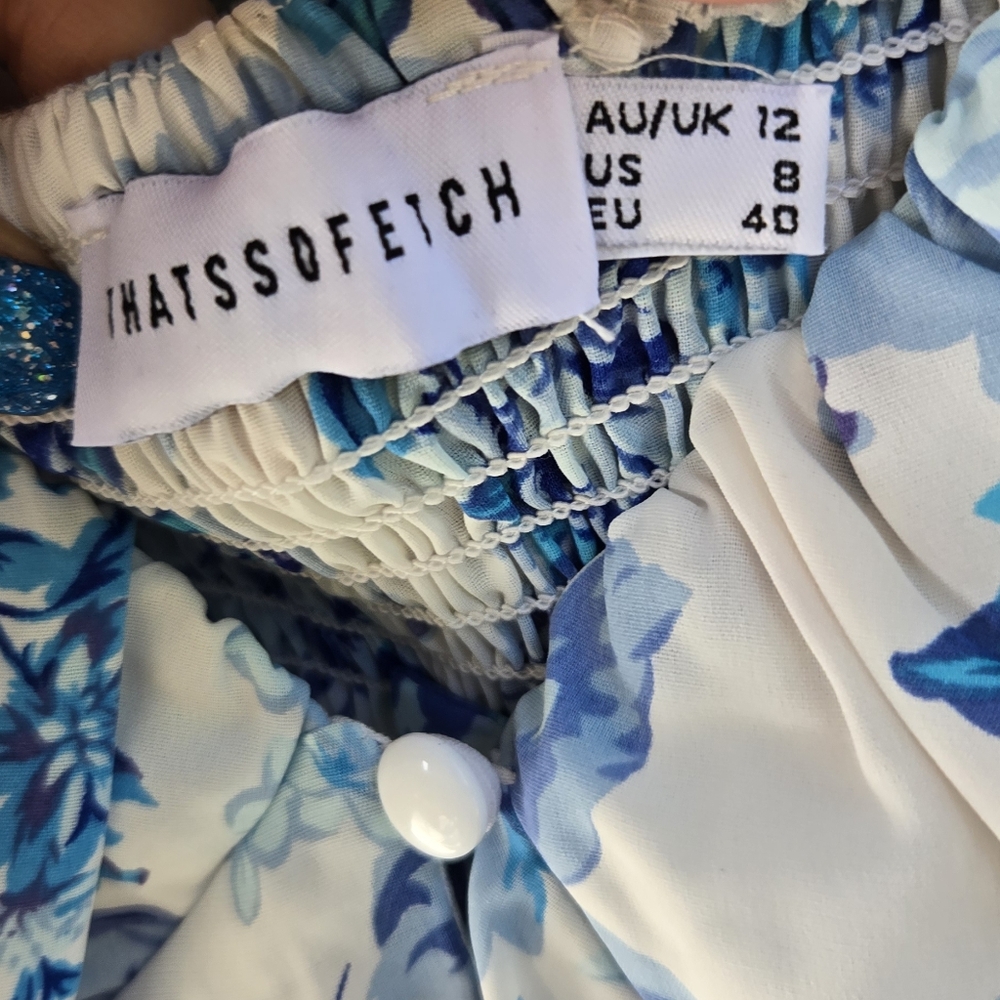 Thats so fetch Blue White Floral Maxi Dress - Picture 7 of 12